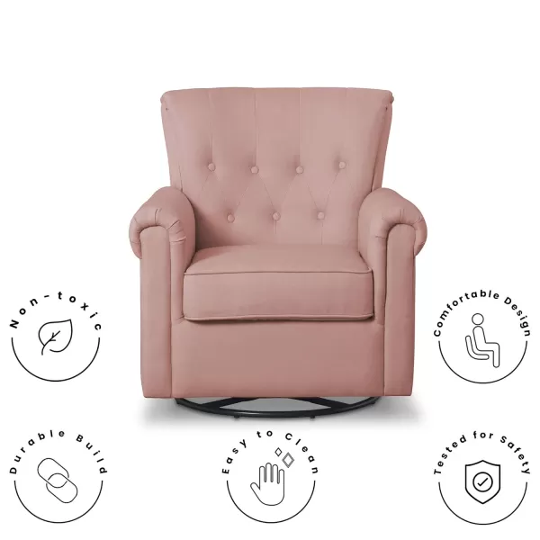 Harper Glider Swivel Rocker Chair, Charcoal