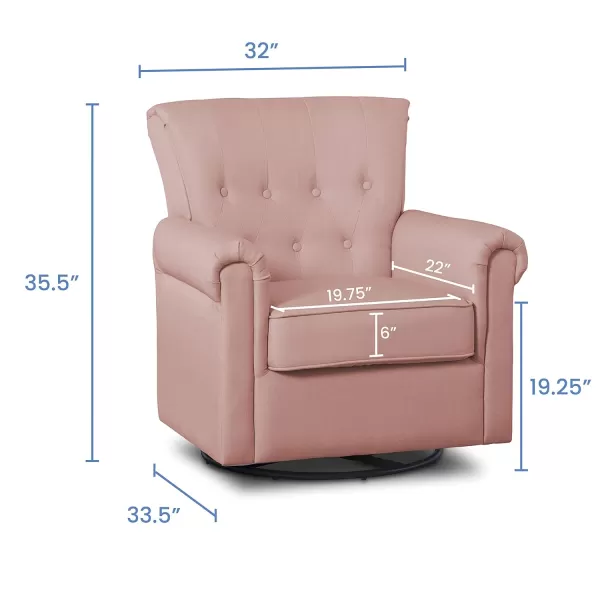 Harper Glider Swivel Rocker Chair, Charcoal