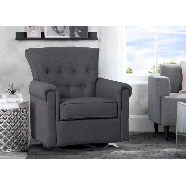 Harper Glider Swivel Rocker Chair, Charcoal