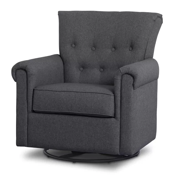 Harper Glider Swivel Rocker Chair, Charcoal
