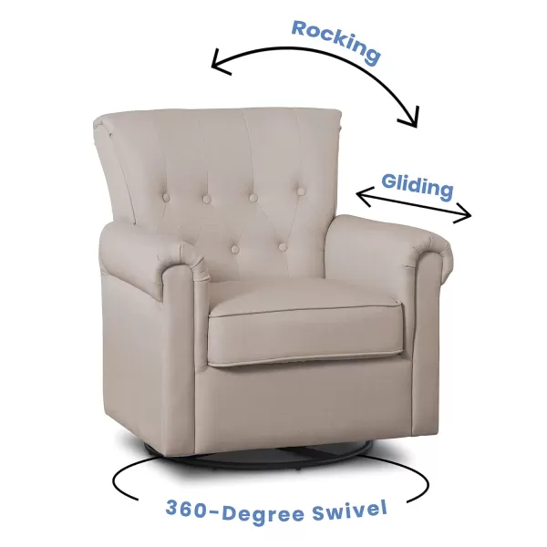 Harper Glider Swivel Rocker Chair, Charcoal