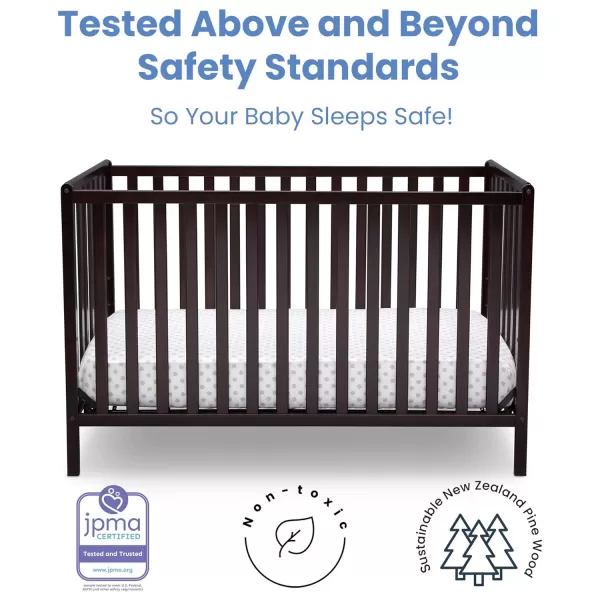 Heartland 4-in-1 Convertible Crib - Greenguard Gold Certified, Charcoal Grey