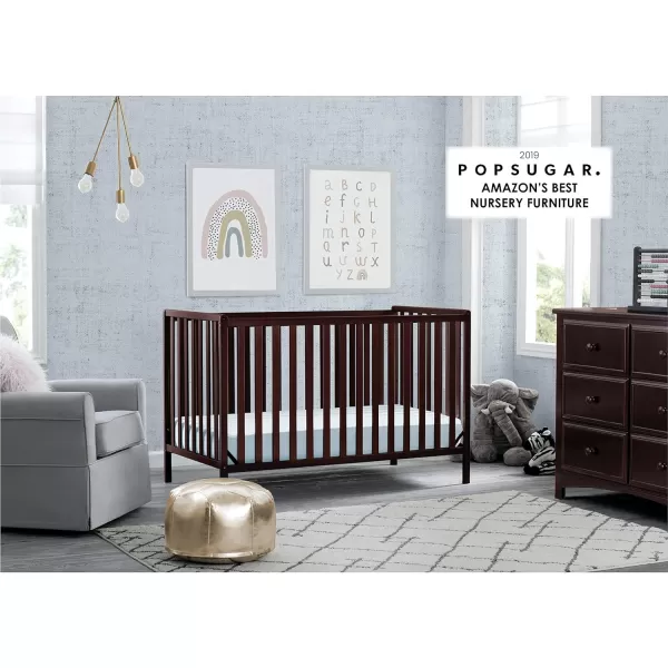 Heartland 4-in-1 Convertible Crib - Greenguard Gold Certified, Charcoal Grey