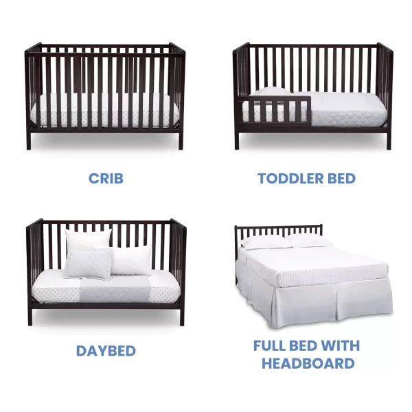 Heartland 4-in-1 Convertible Crib - Greenguard Gold Certified, Charcoal Grey