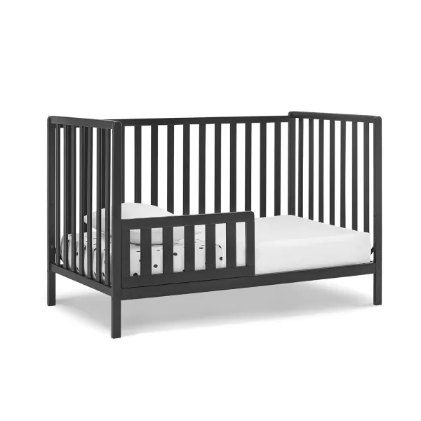 Heartland 4-in-1 Convertible Crib - Greenguard Gold Certified, Charcoal Grey