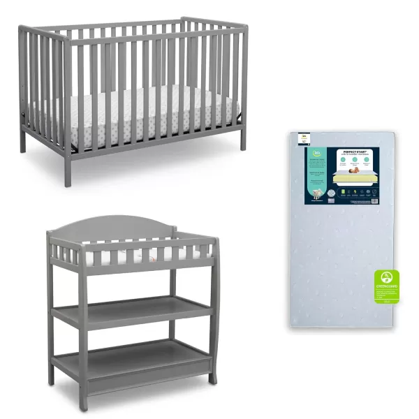 Heartland 4-in-1 Convertible Crib - Greenguard Gold Certified, Charcoal Grey