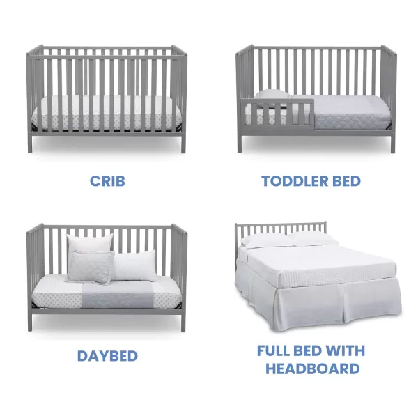 Heartland 4-in-1 Convertible Crib - Greenguard Gold Certified, Charcoal Grey