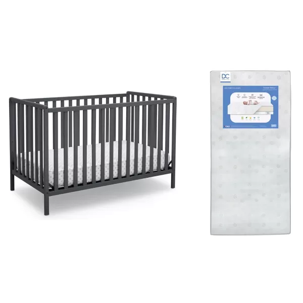 Heartland 4-in-1 Convertible Crib - Greenguard Gold Certified, Charcoal Grey