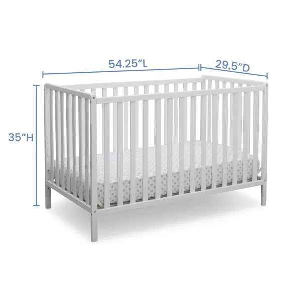 Heartland 4-in-1 Convertible Crib - Greenguard Gold Certified, Charcoal Grey