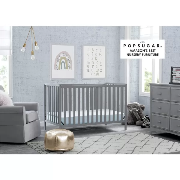 Heartland 4-in-1 Convertible Crib - Greenguard Gold Certified, Charcoal Grey