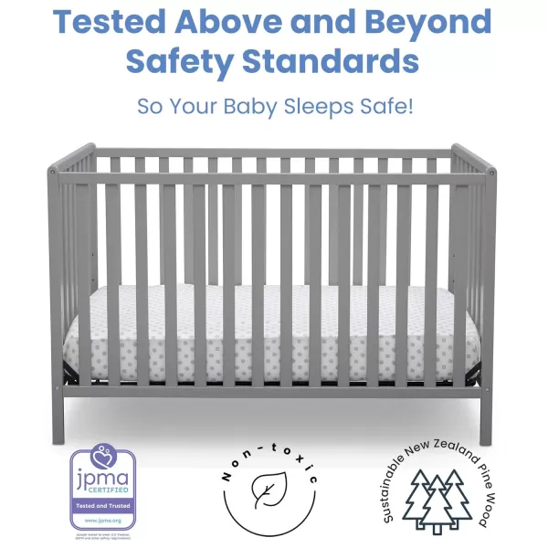 Heartland 4-in-1 Convertible Crib - Greenguard Gold Certified, Charcoal Grey