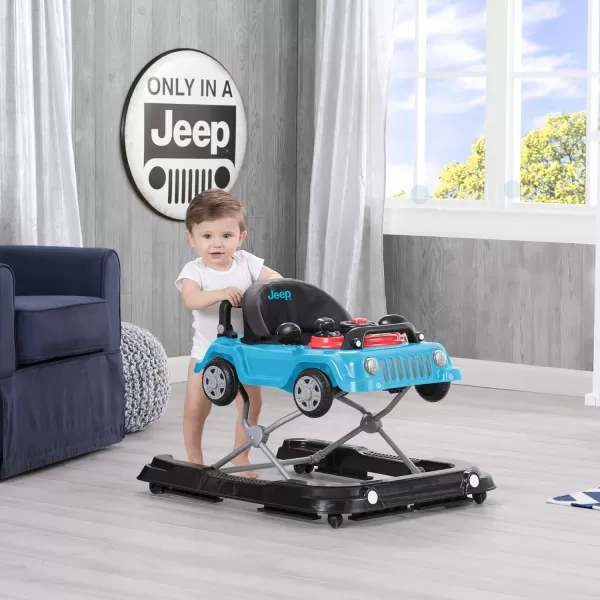 Jeep Classic Wrangler 3-in-1 Grow With Me Activity Walker - Features Music, Lights, Removable Play Tray, Push Walker Mode, Converts into Rolling Car Toy, Anniversary Green