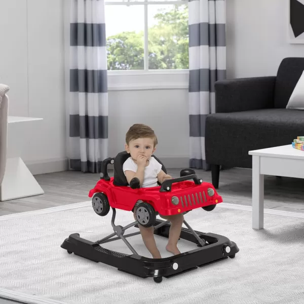 Jeep Classic Wrangler 3-in-1 Grow With Me Activity Walker - Features Music, Lights, Removable Play Tray, Push Walker Mode, Converts into Rolling Car Toy, Anniversary Green