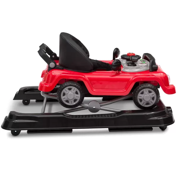 Jeep Classic Wrangler 3-in-1 Grow With Me Activity Walker - Features Music, Lights, Removable Play Tray, Push Walker Mode, Converts into Rolling Car Toy, Anniversary Green