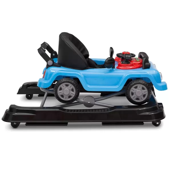 Jeep Classic Wrangler 3-in-1 Grow With Me Activity Walker - Features Music, Lights, Removable Play Tray, Push Walker Mode, Converts into Rolling Car Toy, Anniversary Green