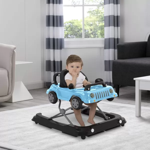 Jeep Classic Wrangler 3-in-1 Grow With Me Activity Walker - Features Music, Lights, Removable Play Tray, Push Walker Mode, Converts into Rolling Car Toy, Anniversary Green