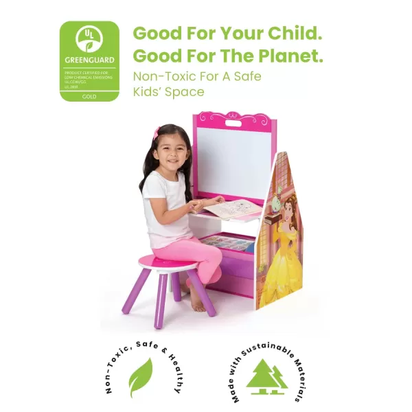 Kids Easel and Play Station – Ideal for Arts &amp; Crafts, Homeschooling and More- Greenguard Gold Certified, Disney Princess
