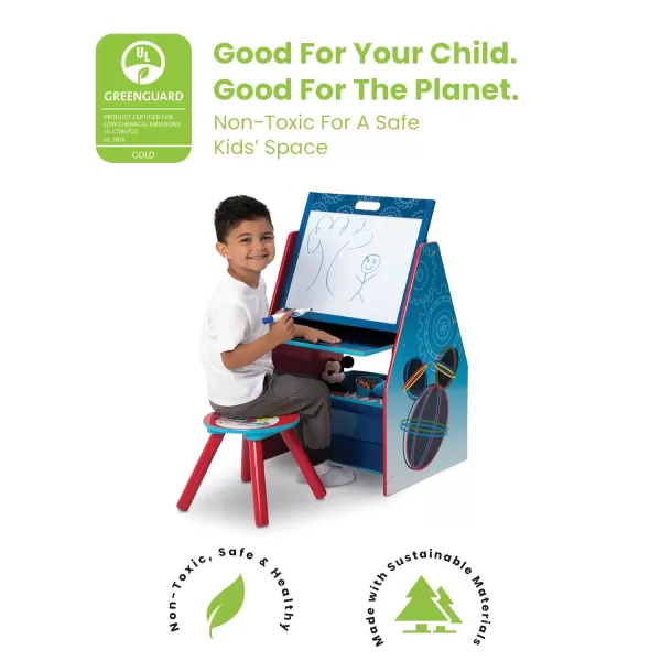 Kids Easel and Play Station – Ideal for Arts &amp; Crafts, Homeschooling and More- Greenguard Gold Certified, Disney Princess