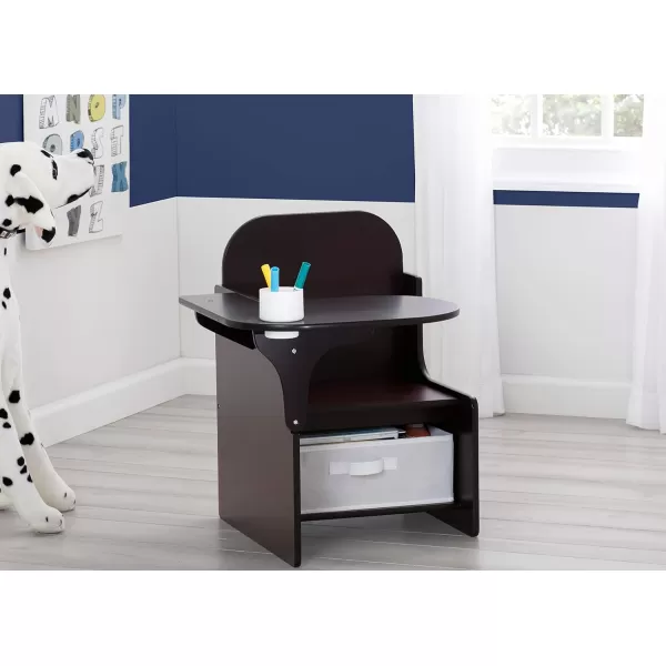 MySize Chair Desk with Storage Bin - Greenguard Gold Certified,Arm Rest, Engineered Wood, Dusty Rose