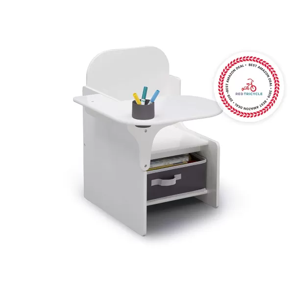 MySize Chair Desk with Storage Bin - Greenguard Gold Certified,Arm Rest, Engineered Wood, Dusty Rose