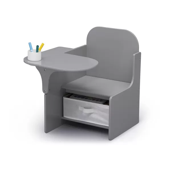 MySize Chair Desk with Storage Bin - Greenguard Gold Certified,Arm Rest, Engineered Wood, Dusty Rose