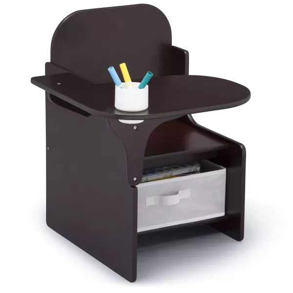 MySize Chair Desk with Storage Bin - Greenguard Gold Certified,Arm Rest, Engineered Wood, Dusty Rose