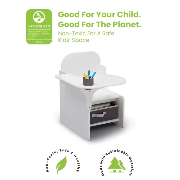 MySize Chair Desk with Storage Bin - Greenguard Gold Certified,Arm Rest, Engineered Wood, Dusty Rose