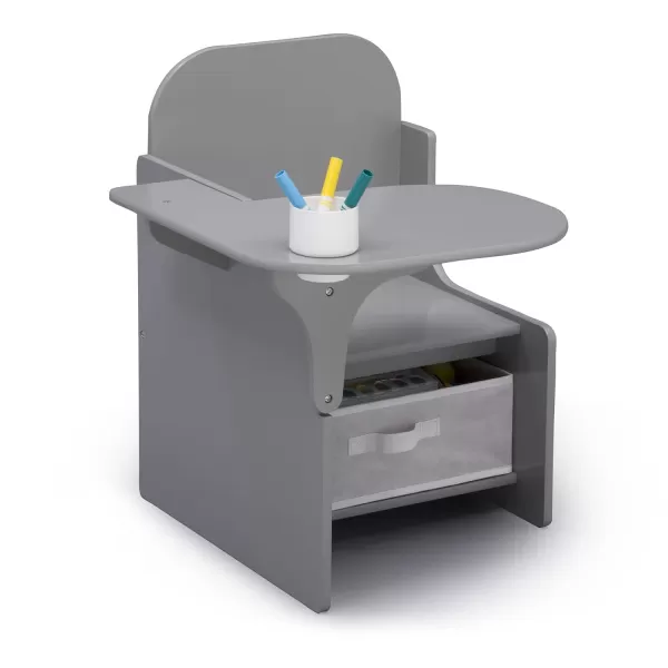 MySize Chair Desk with Storage Bin - Greenguard Gold Certified,Arm Rest, Engineered Wood, Dusty Rose