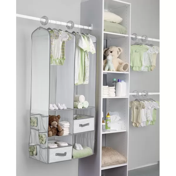 Nursery Storage 24 Piece Set - Easy Storage/Organization Solution - Keeps Bedroom, Nursery &amp; Closet Clean, Dove Grey