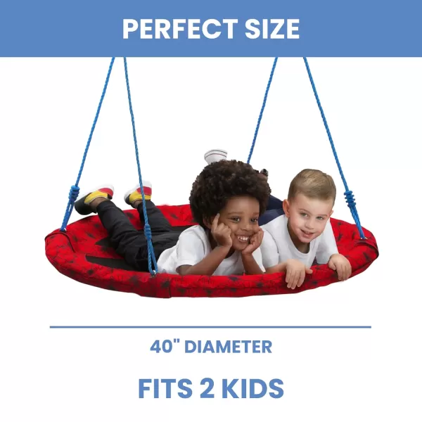 PAW Patrol 40-Inch Saucer Swing for Kids – Attaches to Swing Sets or Trees – Includes All Necessary Hanging Hardware &amp; Rope