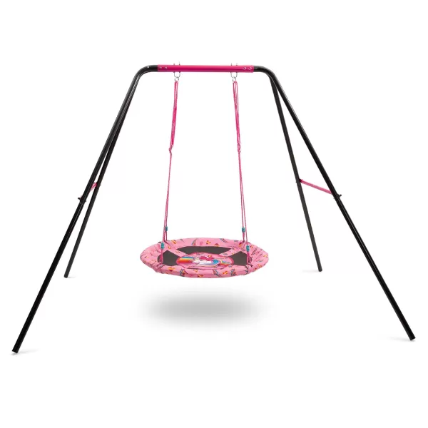 PAW Patrol 40-Inch Saucer Swing for Kids – Attaches to Swing Sets or Trees – Includes All Necessary Hanging Hardware &amp; Rope