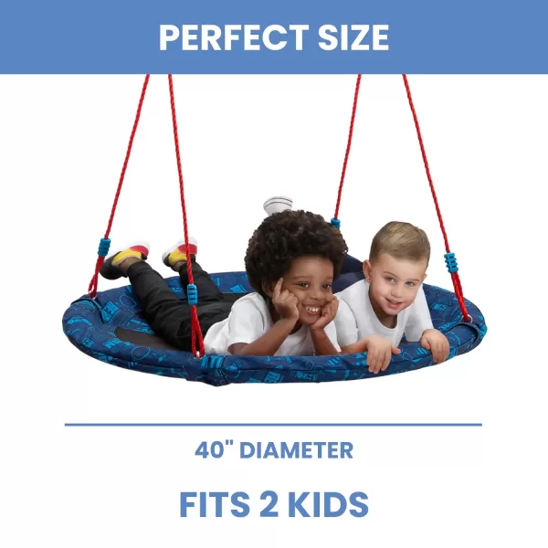 PAW Patrol 40-Inch Saucer Swing for Kids – Attaches to Swing Sets or Trees – Includes All Necessary Hanging Hardware &amp; Rope