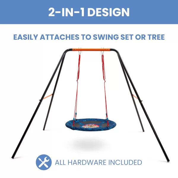 PAW Patrol 40-Inch Saucer Swing for Kids – Attaches to Swing Sets or Trees – Includes All Necessary Hanging Hardware &amp; Rope