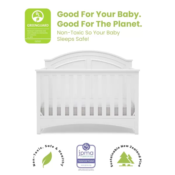 Perry 6-in-1 Convertible Crib - Greenguard Gold Certified, Moonstruck Grey