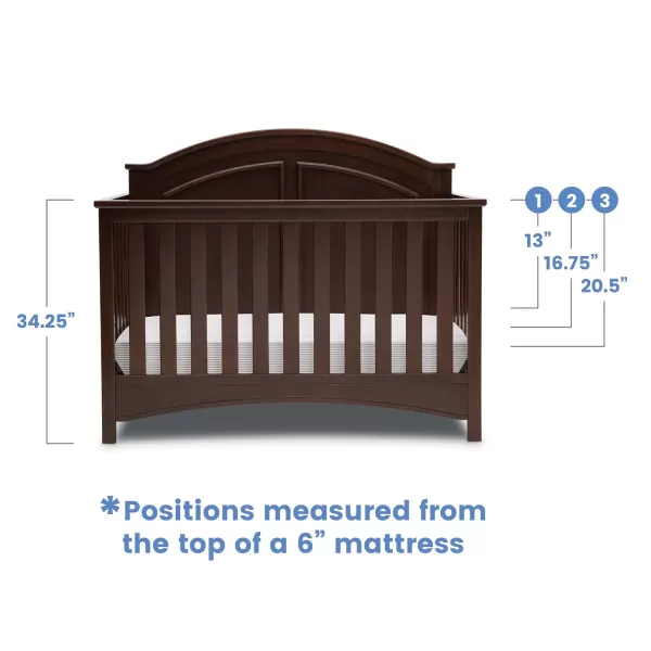 Perry 6-in-1 Convertible Crib - Greenguard Gold Certified, Moonstruck Grey