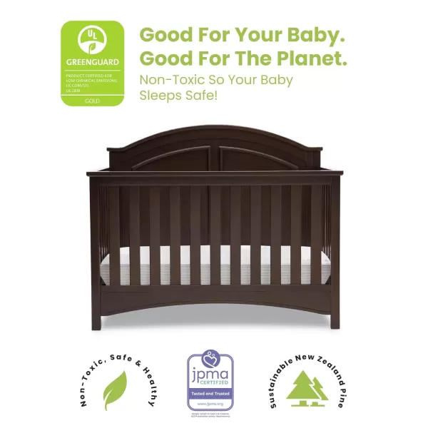 Perry 6-in-1 Convertible Crib - Greenguard Gold Certified, Moonstruck Grey