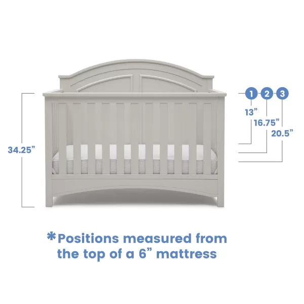 Perry 6-in-1 Convertible Crib - Greenguard Gold Certified, Moonstruck Grey
