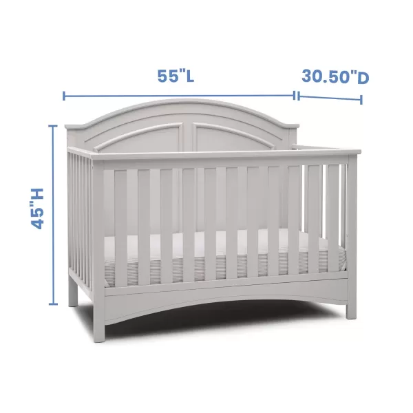 Perry 6-in-1 Convertible Crib - Greenguard Gold Certified, Moonstruck Grey