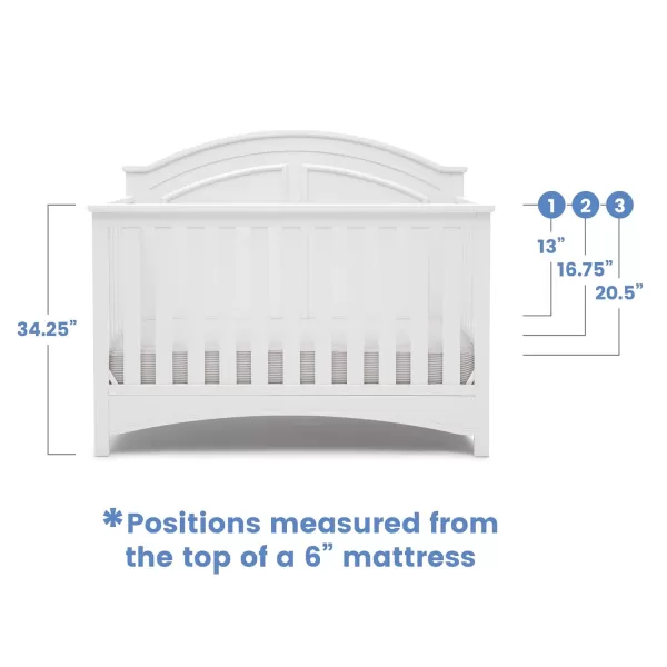 Perry 6-in-1 Convertible Crib - Greenguard Gold Certified, Moonstruck Grey