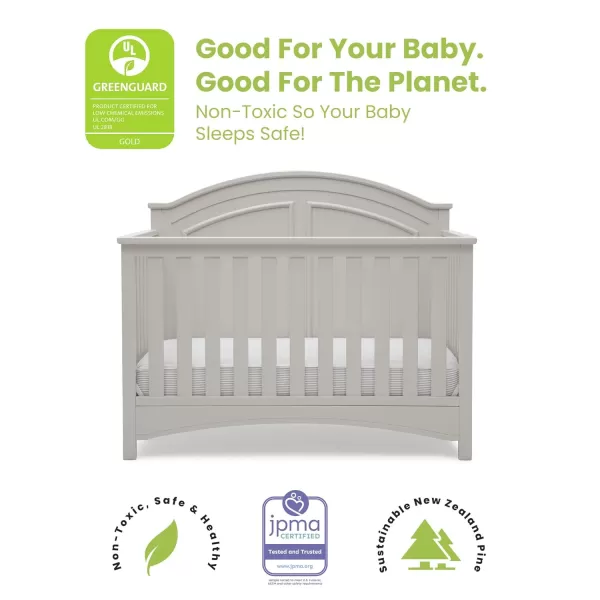 Perry 6-in-1 Convertible Crib - Greenguard Gold Certified, Moonstruck Grey