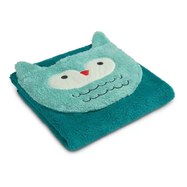 Sherpa Throw Blanket with Storage Pocket for Kids, Magenta Cat