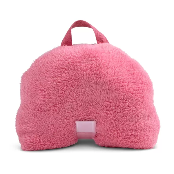 Sherpa Throw Blanket with Storage Pocket for Kids, Magenta Cat