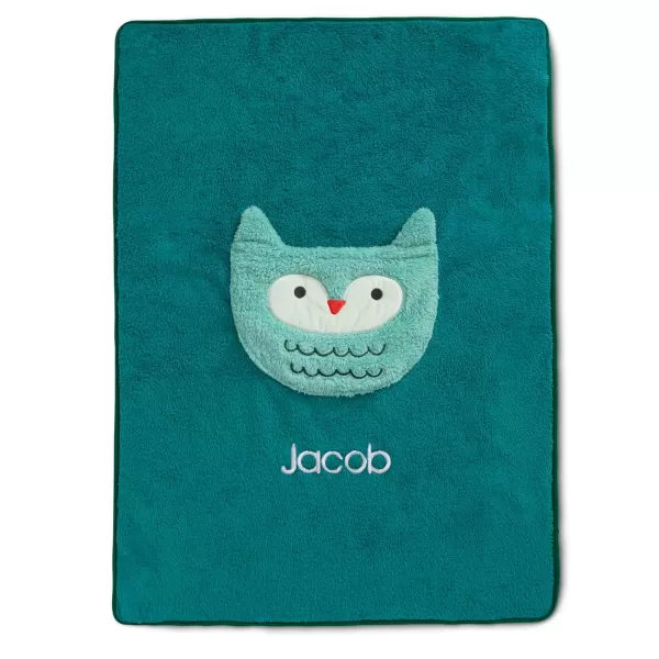 Sherpa Throw Blanket with Storage Pocket for Kids, Magenta Cat