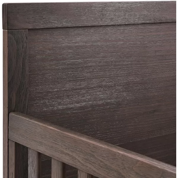 Simmons Kids Foundry 6-in-1 Convertible Baby Crib, Rustic Mist with Matte Black