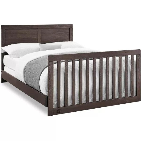Simmons Kids Foundry 6-in-1 Convertible Baby Crib, Rustic Mist with Matte Black