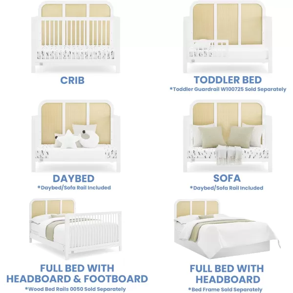 Simmons Kids Theo 6-in-1 Convertible Crib - Greenguard Gold Certified, Black/Textured Almond