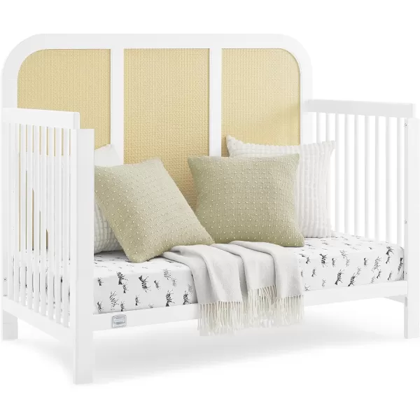 Simmons Kids Theo 6-in-1 Convertible Crib - Greenguard Gold Certified, Black/Textured Almond