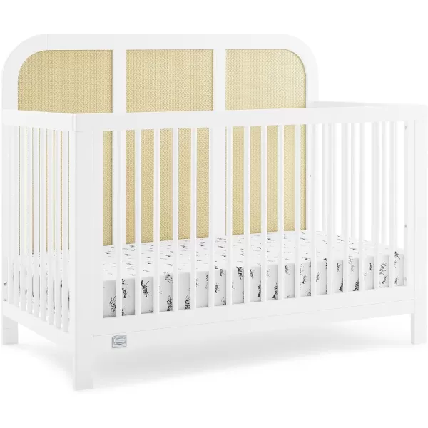 Simmons Kids Theo 6-in-1 Convertible Crib - Greenguard Gold Certified, Black/Textured Almond