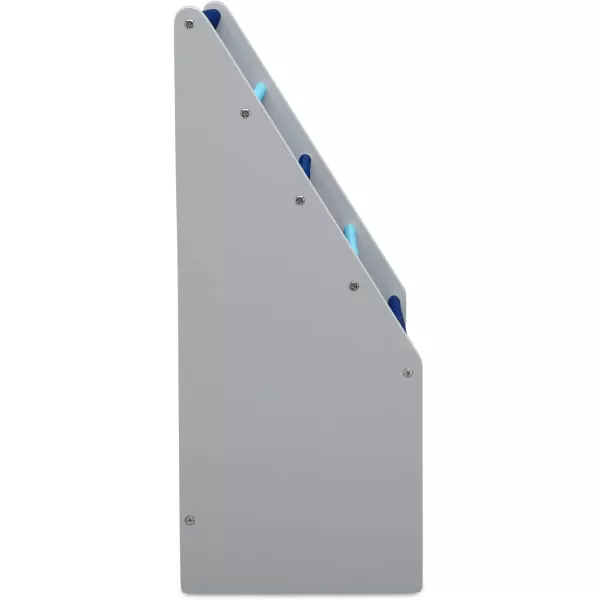 Sling Book Rack Bookshelf for Kids - Easy-to-Reach Storage for Books, Magazines or Coloring Books - Ideal for Playrooms &amp; Homeschooling - Greenguard Gold Certified, Grey/Blue