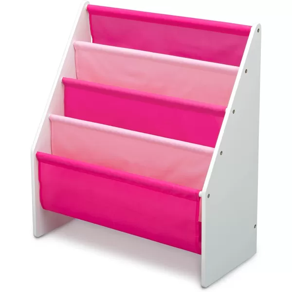 Sling Book Rack Bookshelf for Kids - Easy-to-Reach Storage for Books, Magazines or Coloring Books - Ideal for Playrooms &amp; Homeschooling - Greenguard Gold Certified, Grey/Blue